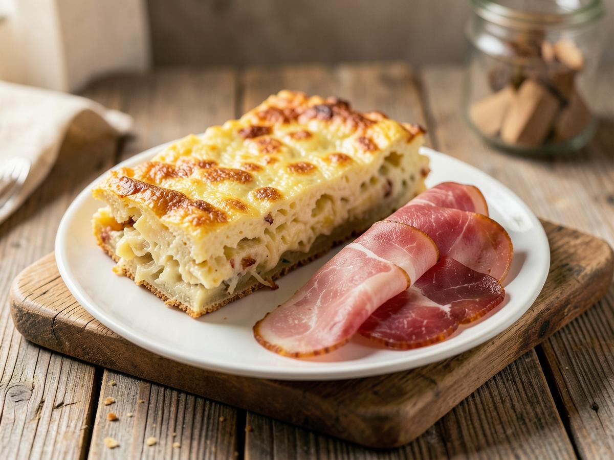 Tortilla española y jamón